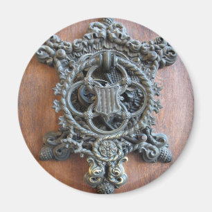 Historical Door Knocker On The Gate To Hluboka Cas Magnet