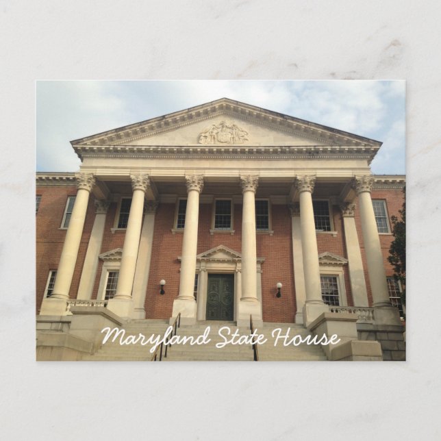 Historical Downtown Annapolis Maryland Postcard (Front)
