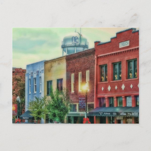 historical downtown McKinney Texas Postcard (Front)