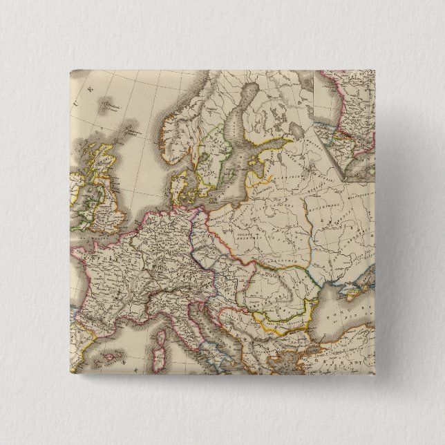 Historical Europe 2 Inch Square Button (Front)