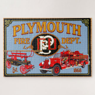 Historical Firetruck Mural - 20x30 Jigsaw Puzzle