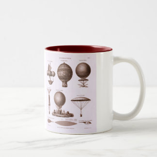 Historical Hot Air Balloon Designs Two-Tone Coffee Mug