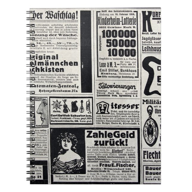 Historical Kiev: 1917 Newspaper Illustration Notebook (Front)