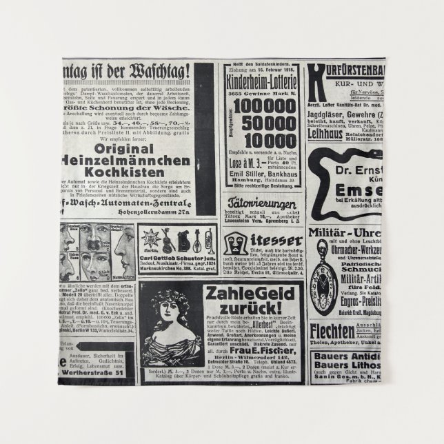 Historical Kiev: 1917 Newspaper Illustration Tapestry (Front)