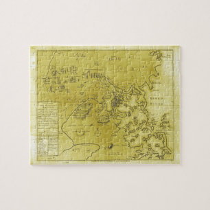 Historical Map Boston American Revolutionary War Jigsaw Puzzle