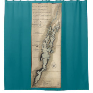 Historical Map of Lake Champlain Vermont