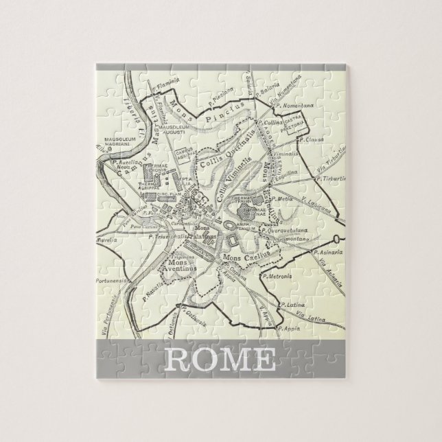 Historical Map of the City of Rome Jigsaw Puzzle (Vertical)
