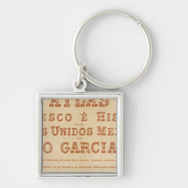 Historical Map Title Page Keychain (Front)