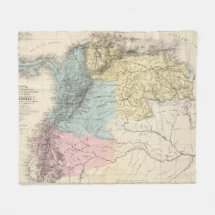 Historical Military Maps of Venezuela Fleece Blanket