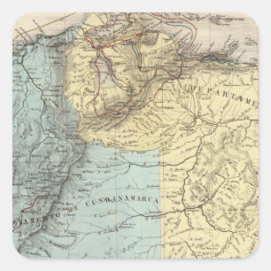 Historical Military Maps of Venezuela Square Sticker