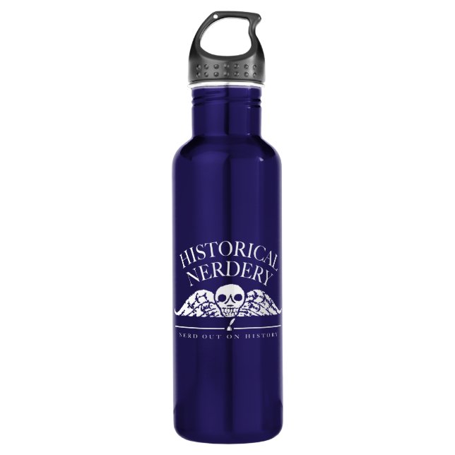 Historical Nerdery's Stainless Steel Water Bottle (Front)