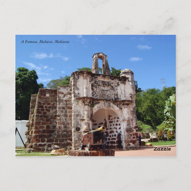 Historical place in Malaysia (A Famosa) Postcard (Back)