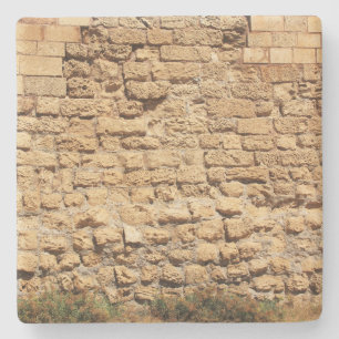 Historical Ruins -- Wall in Israel Square Coaster