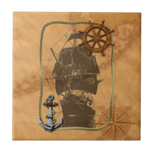 Historical Sailing Ship Tile
