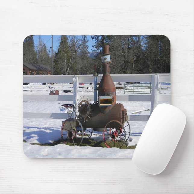 Historical Steam Engine....  Mouse Pad (With Mouse)