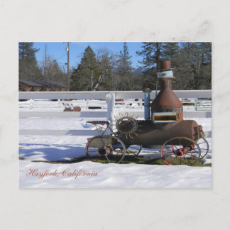 Historical Steam Engine tractor... Postcard