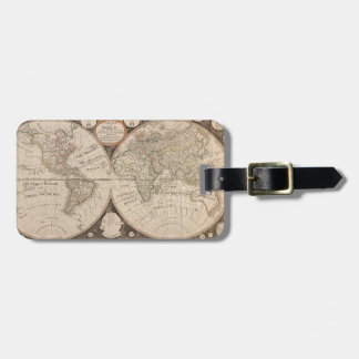 Historical World Map 1799 Luggage Tag