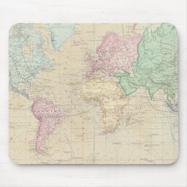 Historical World Map 2 Mouse Pad (Front)