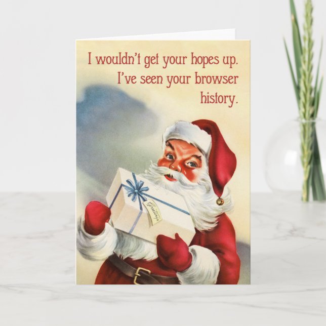 Historique du navigateur - drôle de carte de Noël  (Devant)