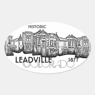 Historique Leadville Colorado stickers vintages