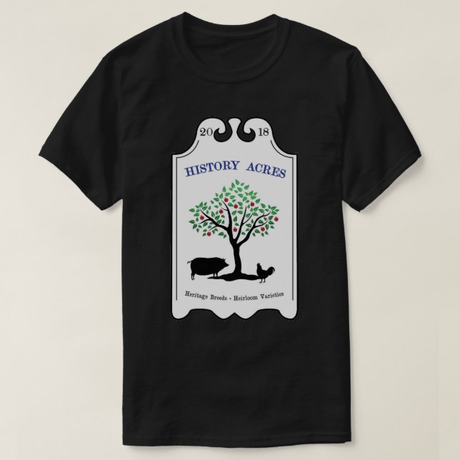 History Acres Black Tee Shirt  (Design Front)