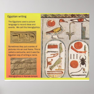 History, ancient Egypt, Egyptian pictograms Poster