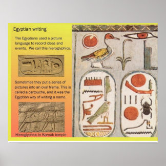 History, ancient Egypt, Egyptian pictograms Poster