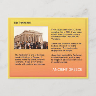 History, Ancient Greece, Parthenon Postcard