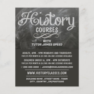 History Blackboard, History Course Advertising Flyer
