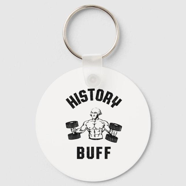 History Buff Funny George Washington Workout , Sma Keychain (Front)