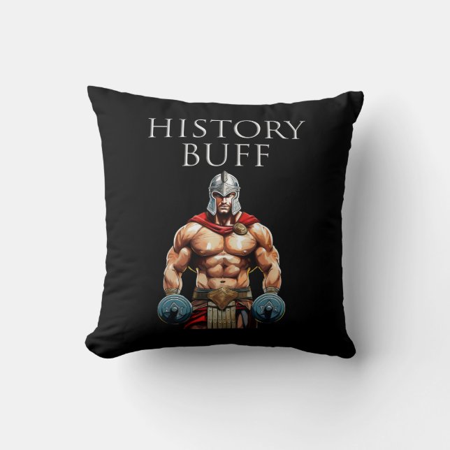 History Buff Roman Centurion Throw Pillow (Front)