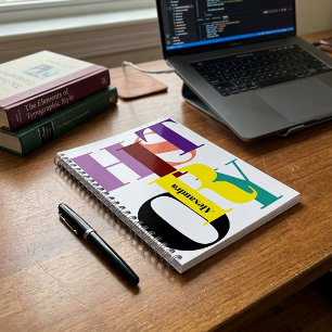 "HISTORY" colourful personalized Notebook