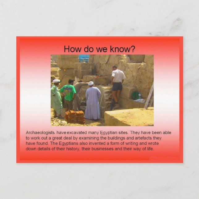 History, Evidence, Archaeology Postcard (Front)