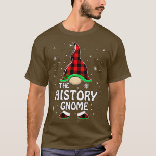 History Gnome Buffalo Plaid Matching Family Christ T-Shirt