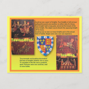 History, Medieval tournaments Postcard
