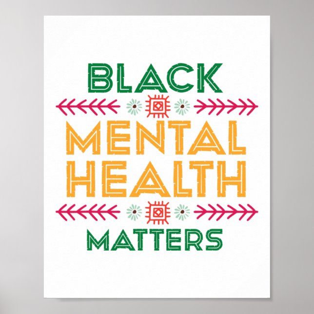 History Month For Black Mental Health Problems  Poster (Front)