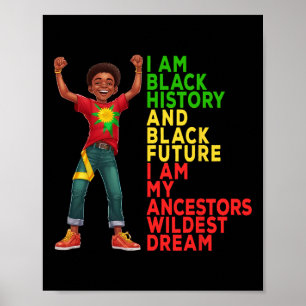 History Month Juneteenth Independence Day Kid Boy  Poster