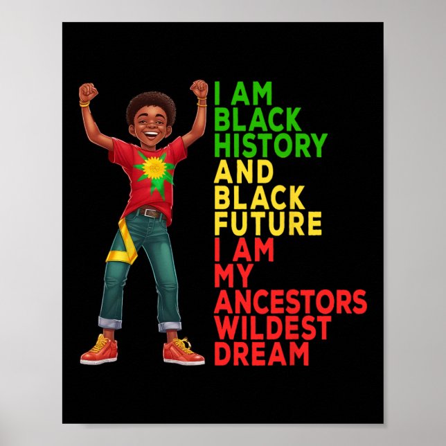 History Month Juneteenth Independence Day Kid Boy  Poster (Front)