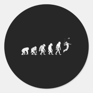 History Of Badminton Lover Print Funny Badminton E Classic Round Sticker