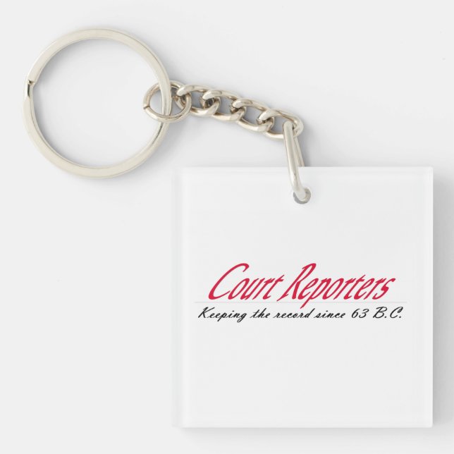 History of Court Reporting Key Fob (Front)