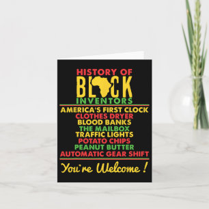 History Of Forgotten Black Inventors Black History Card