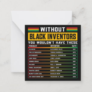 History Of Forgotten Black Inventors Black History Card