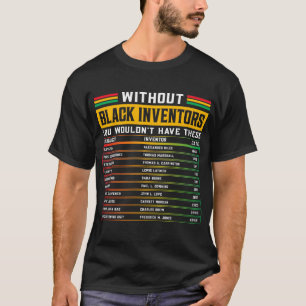History Of Forgotten Black Inventors Black History T-Shirt