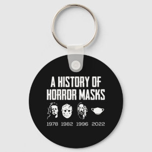 History Of Horror Masks Lazy Halloween Costume Fac Keychain