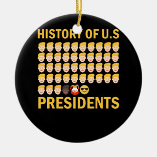 History of U.S Presidents 46th Cool President Ceramic Ornament