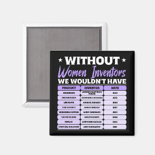History of Women Inventors, Purple Women's Day Magnet