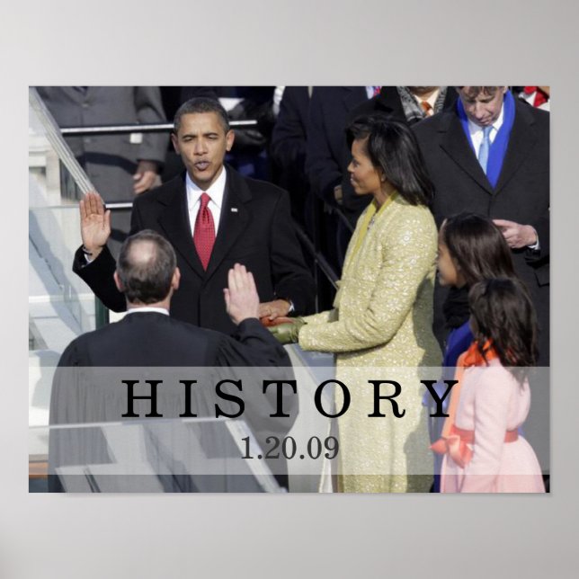 HISTORY: President Obama Swearing In Ceremony Poster (Front)
