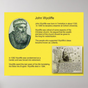 History, Reformation, John Wycliffe Poster