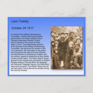 History, Russian Revolution, Trotsky Speech 1917 Postcard