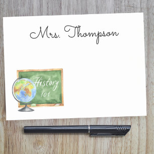 History Teacher Appreciation Gift Notes